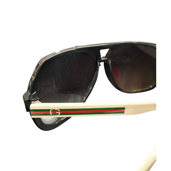 Vintage Gucci  Aviator Sunglasses GG 1622/S Black*63|14|130*Sherry line Case - Picture 4 of 6